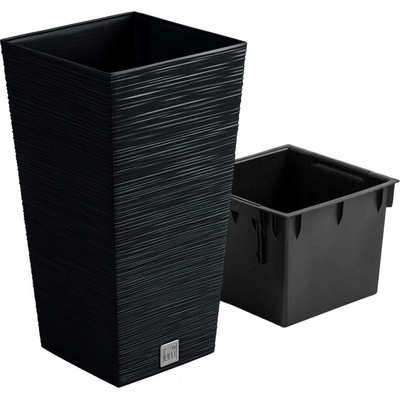Prosperplast Květináč FURU SQUARE 24 cm antracit