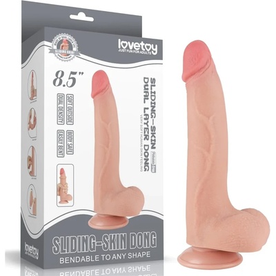 Пенис дилдо с тестиси, плъзнете кожата му, 20см. - Sliding Skin Flesh 8 (LVTOY00724)