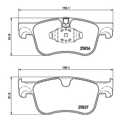 BREMBO Sada brzdových platničiek kotúčovej brzdy P61116