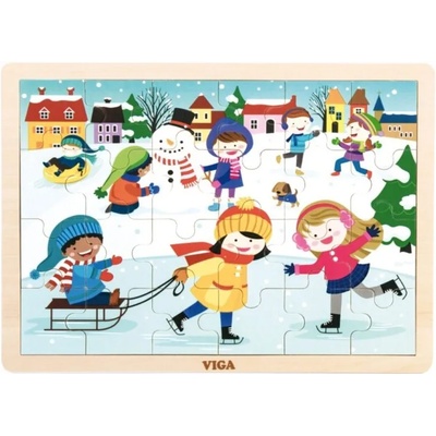 Viga Toys Детски пъзел Viga - Зима, 24 части (51272)