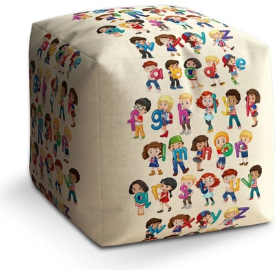 Sablio Taburet Cube Abeceda - 60x60x60 cm