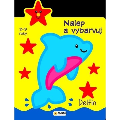 Sun nalep a vybarvuj delfín