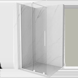 Mexen Velar плъзгаща се стенка за душ Walk-in 70 x 200 см, прозрачна 8 мм, бяла - 871-070-000-03-20 (871-070-000-03-20)