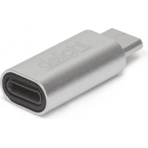 Delight 55448B iPhone Lightning USB Type-C сребърен адаптер (55448B)
