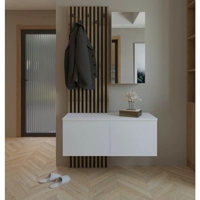 ROSALINDA LAMELA předsíňová stěna dub artisan bílá