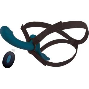 You2Toys - страп-он вибратор комплект - черен/син