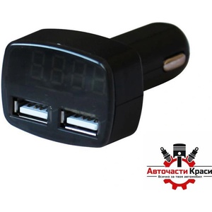 Paolo Елетрически вотметър 12/24v с 2 usb порта - 1629 (181726) - avtochastikrasi