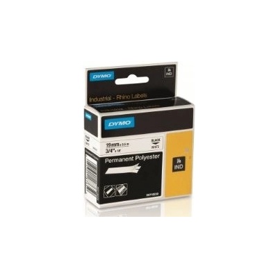 páska DYMO 18765 (18484) PROFI D1 RHINO Black On White Permanent Polyester Tape (19mm) (S0718220)
