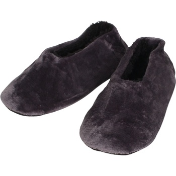 Мъжки плюшени пантофи в графитено със затворена пета