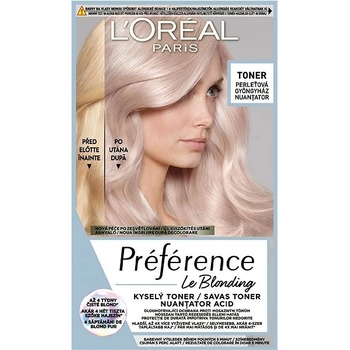 L’Oréal Paris Préférence Le Blonding Toner kyselý toner neutralizující mosazné podtóny odstín 01 Platinum Ice 1 ks