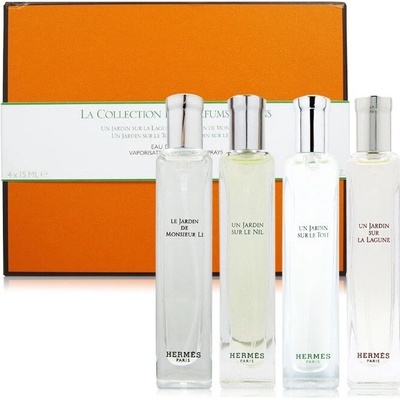 Hermes Un Jardin Collection EDT Un Jardin Sur Le Nil 15 ml + EDT Le Jardin de Monsieur Li 15 ml + EDT Un Jardin a Cythere 15 ml + EDT Un Jardin Sur La Lagune 15 ml unisex