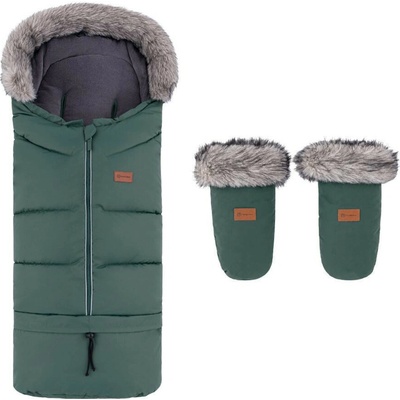 Petite & Mars Set zimní Arctic 4v1 + rukavice na kočárek Fjora Khaki