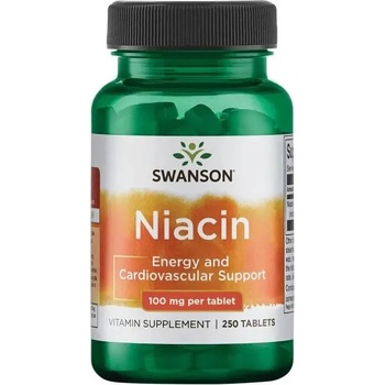 Swanson Niacin, 100 mg, 250 таблетки, Swanson (SW043)