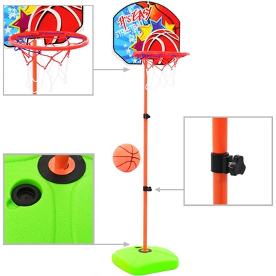 vidaXL Dětský basketbalový koš s míčem
