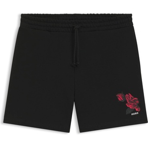 Hugo Поларени къси панталони Hugo Men's Fleece Jogger Shorts - Black 001