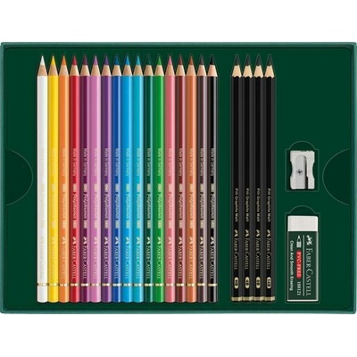 Faber Castell 210052 Polychromos & Pitt Graphite Matt 17 barev 23 ks sada