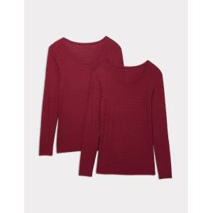Marks & Spencer Жакардов топ с топъл слой с технология Heatgen, 2 бр. Marks & Spencer червена Marks & Spencer | Cherven | ЖЕНИ | 8