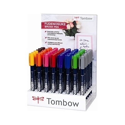 Tombow Marker Fudenosuke твърда поставка за писане (48) (WS-BH-48P-A)