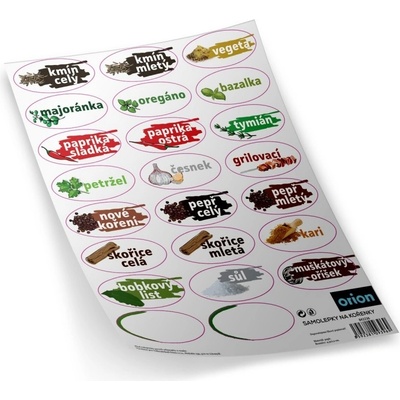 Orion samolepky na kořenky ovál