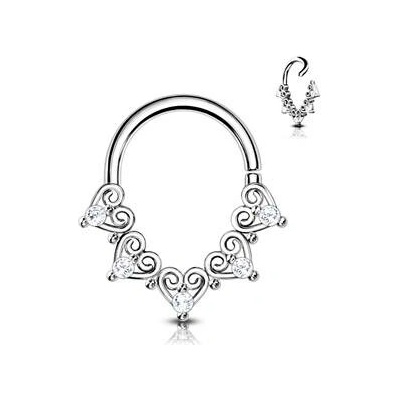 Šperky4U Helix cartilage tragus piercing 1,0 x 8 mm NS0046ST-1008