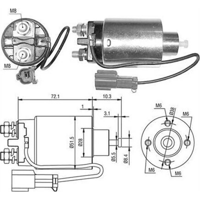 Elektromagnetický spínač pre żtartér MAGNETI MARELLI 940113050481