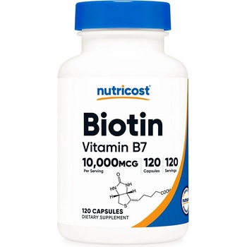 Nutricost Биотин 10000 g 120 капсули | Nutricost (57253 (026201) NC)