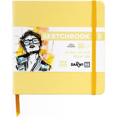 Darwi Dfy Скицник 80 14 x 14 cm 140 g Soft Yellow (DF80014140002C)