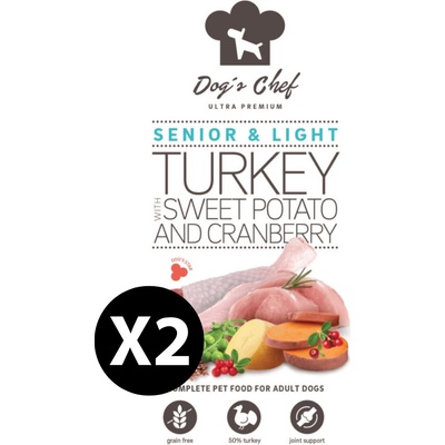 Dog's Chef Turkey With Sweet Potato And Cranberry Senior & Light 2 x 12 kg