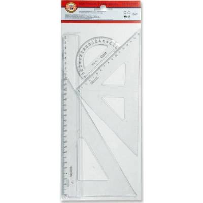 KOH-I-NOOR 750748 súprava geometrických pomôcok, veľká, 4 ks
