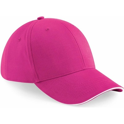 Beechfield B20 6 panelová sandwich "Athleisure" 53.002 fuchsia/white