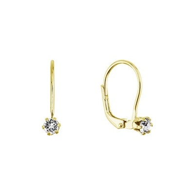 Evolution Group Pozlacené visací náušnice se Swarovski krystalem 31322.1