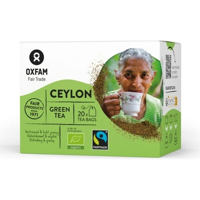 Oxfam Fair Trade Bio zelený čaj Cejlon ze Šrí Lanky 20 x 1,8 g
