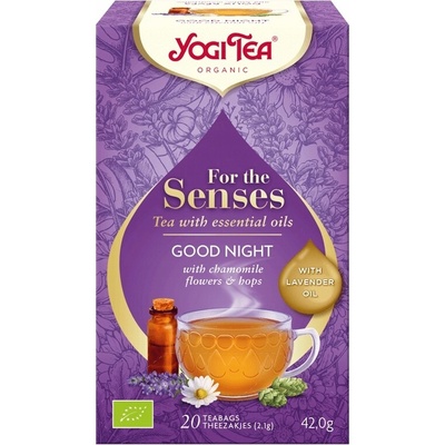 Yogi Tea For the Sences Éterický čaj Dobrú noc 17 n.s.