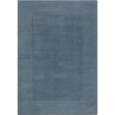 Flair Rugs Textured Wool Border Tmavomodrý