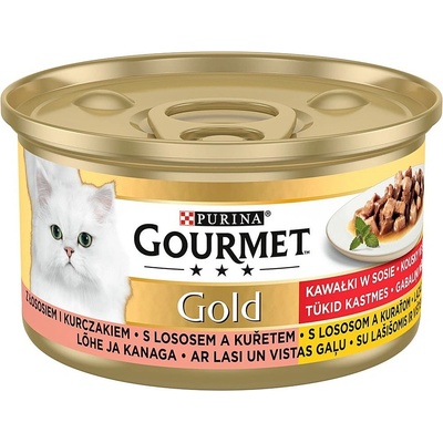 Gourmet Gold kousky ve štávě losos & kuře 85 g