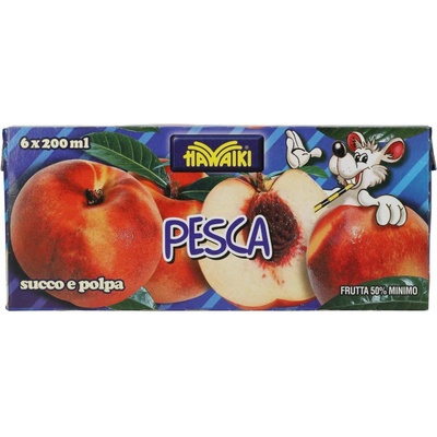 Hawaiki broskyňový džús s dužinou 6 x 200 ml
