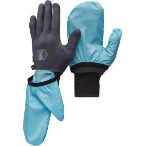 Black Diamond Ръкавици Black Diamond Deploy Wind Hood Gloves - Carbon / Glacier - размер XL (202-6436-0115)