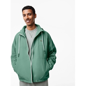 Lacoste Яке Lacoste Detachable Hood Water-Repellent Jacket - Green