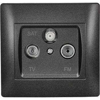 ELMARK Rhyme Тv+fm+sat КОНТАКТ ГРАФИТ МЕТАЛИК (11685)