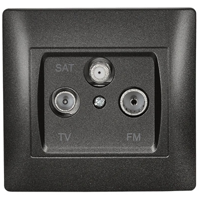 ELMARK Rhyme Тv+fm+sat КОНТАКТ ГРАФИТ МЕТАЛИК (11685)