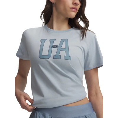 Under Armour UA Icon Flce Graphc SS šedá světle modrá