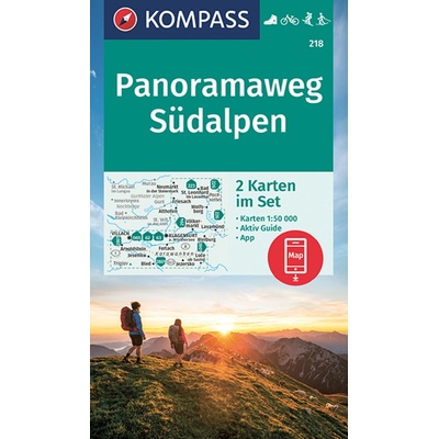KOMPASS Wanderkarte 218 Panoramaweg Südalpen, 1:50 000