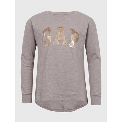 GAP Детска тениска с лого от пайети GAP GAP | Siv | Момичешки | 104/110