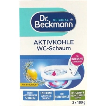 Dr. Beckmann Aktivkohle WC Schaum čistič na odpady toalety 3 x 100 g