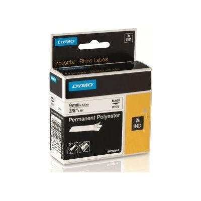 páska DYMO 18766 (18482) PROFI D1 RHINO Black On White Permanent Polyester Tape (9mm) (S0718240)