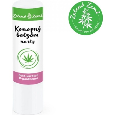 Zelená Země Konopný balzám na rty 4,8 ml