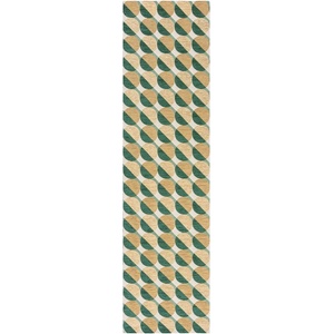 Flair Rugs Жълто-зелена пътека 60x230 cm Carlos Circle Geo - Flair Rugs (503119377010)