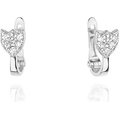 Blink-Blink Diamantové náušnice TULIPÁNY z bieleho zlata 3348BDB