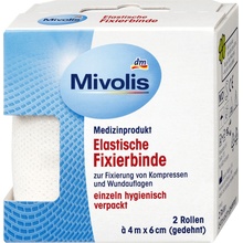 Mivolis elastický gázový obvaz 4 m x 6 cm 2 ks