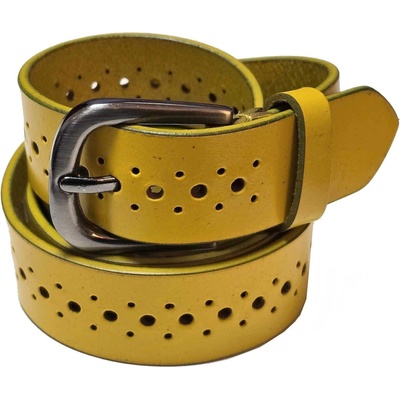 Dámský kožený opasek YELLOW